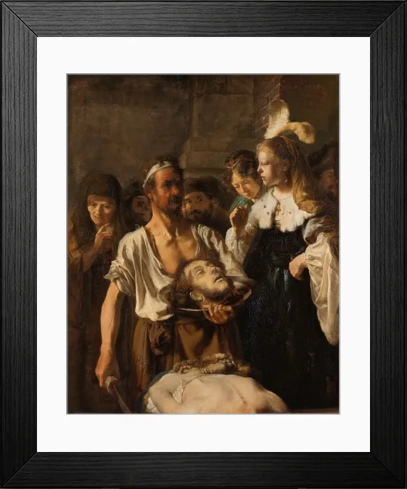 Framed Print : Salome receives the head of John the Baptist, c.1640-c.1645. Creator: Circle of Rembrandt van Rijn Framed Print : Salome receives the head of John the Baptist, c.1640-c.1645. Creator: Circle of Rembrandt van Rijn