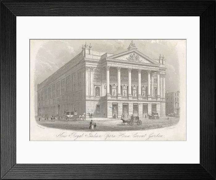 Framed Print : Royal Opera House Covent Garden, London, Mid of the 19th century. Creator: Wood, J.T. (active Mid of the 19th cen.) Framed Print : Royal Opera House Covent Garden, London, Mid of the 19th century. Creator: Wood, J.T. (active Mid of the 19th cen.)