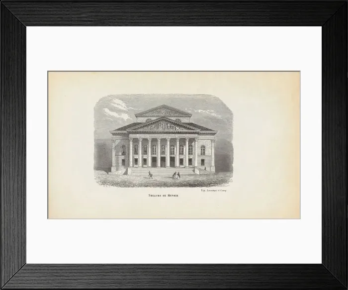 Framed Print : National Theatre Munich, Mid of the 19th century. Creator: Hébert, J. (active Mid of the 19th cen.) Framed Print : National Theatre Munich, Mid of the 19th century. Creator: Hébert, J. (active Mid of the 19th cen.)