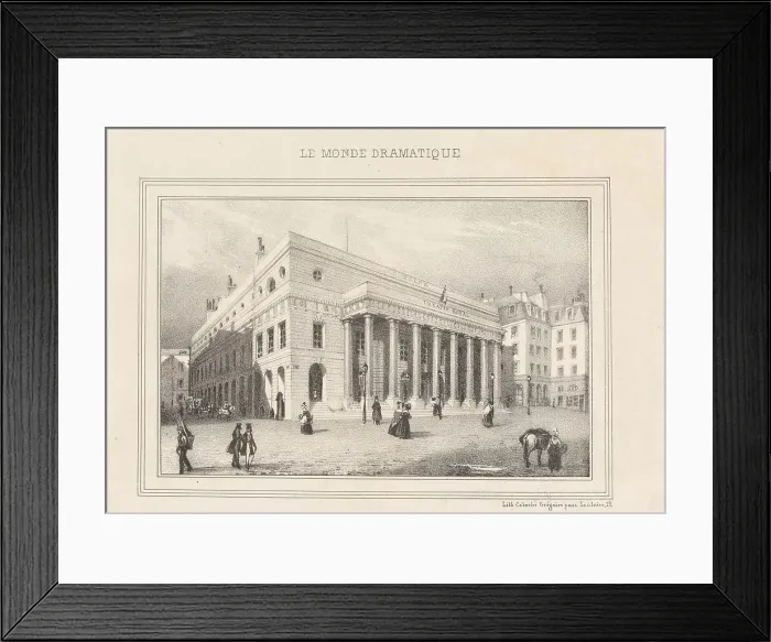 Framed Print : The Odéon-Théâtre de l'Europe, Paris, Mid of the 19th century. Creator: Anonymous Framed Print : The Odéon-Théâtre de l'Europe, Paris, Mid of the 19th century. Creator: Anonymous