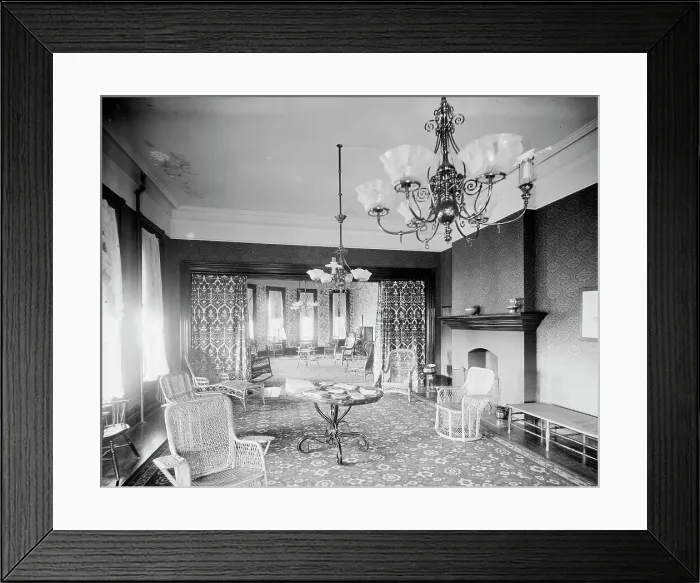 Framed Print : Parlor, Country Club, Grosse Pointe Farms [sic], between 1900 and 1906. Creator: Unknown