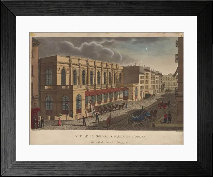 Framed Print : Théâtre de l'Académie Royale de Musique, ca 1821. Creator: Dubois, François (1790-1871) Framed Print : Théâtre de l'Académie Royale de Musique, ca 1821. Creator: Dubois, François (1790-1871)