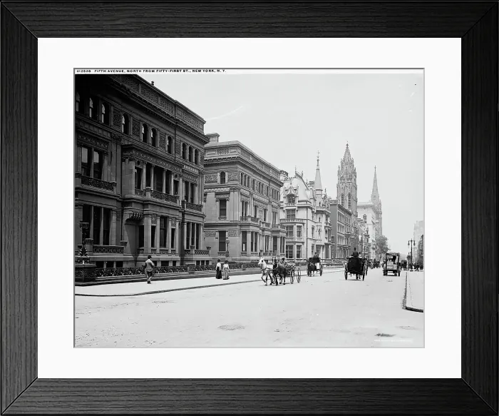 Framed Print : Fifth Avenue, North from Fifty-first St. New York, N.Y. between 1900 and 1906. Creator: Unknown Framed Print : Fifth Avenue, North from Fifty-first St. New York, N.Y. between 1900 and 1906. Creator: Unknown