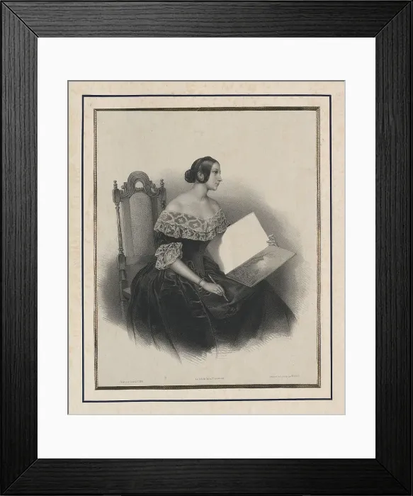 Framed Print : Portrait of Countess Alexandra Potocka (1818-1892), after 1841. Creator: Ulrich, Carl Wilhelm (1815-1875) Framed Print : Portrait of Countess Alexandra Potocka (1818-1892), after 1841. Creator: Ulrich, Carl Wilhelm (1815-1875)