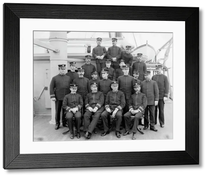 Framed Print : U.S.S. Buffalo officers, between 1898 and 1901. Creator: Unknown Framed Print : U.S.S. Buffalo officers, between 1898 and 1901. Creator: Unknown