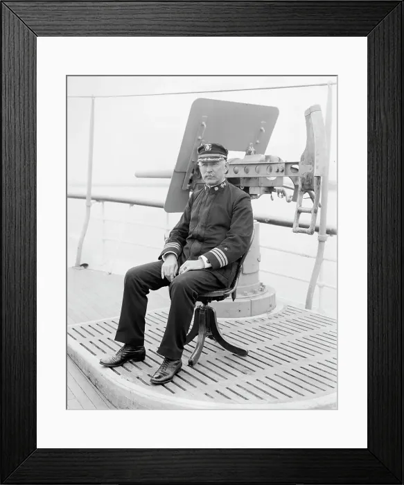 Framed Print : U.S.S. Buffalo, Captain Hutchins, between 1898 and 1901. Creator: Unknown Framed Print : U.S.S. Buffalo, Captain Hutchins, between 1898 and 1901. Creator: Unknown