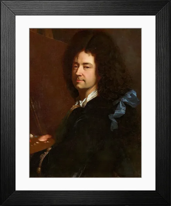 Framed Print : Self-Portrait with Palette, ca 1705. Creator: Rigaud, Hyacinthe François Honoré (1659-1743) Framed Print : Self-Portrait with Palette, ca 1705. Creator: Rigaud, Hyacinthe François Honoré (1659-1743)