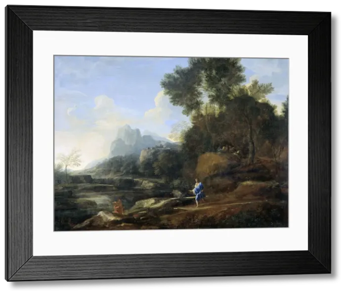 Framed Print : Italian Landscape, 1638-1640. Creator: Gaspard Dughet Framed Print : Italian Landscape, 1638-1640. Creator: Gaspard Dughet