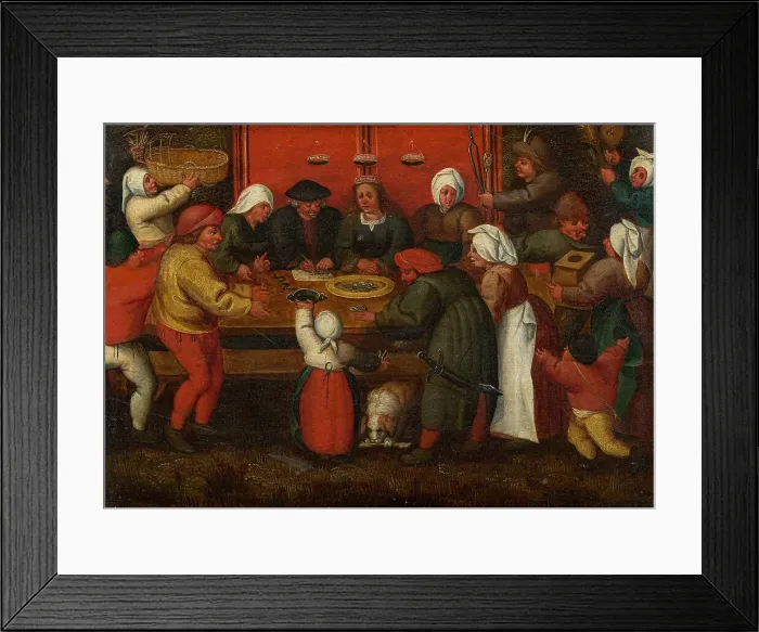Framed Print : Presentation of Gifts to the Bride, Mid of 16th century. Creator: Cleve, Marten van, the Elder (1520-1570) Framed Print : Presentation of Gifts to the Bride, Mid of 16th century. Creator: Cleve, Marten van, the Elder (1520-1570)