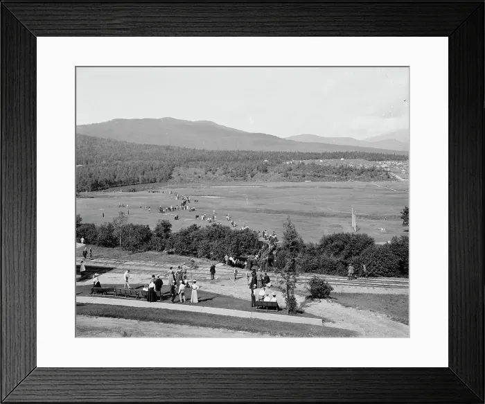Framed Print : Golf at Mount Pleasant House, White Mountains, between 1900 and 1906. Creator: Unknown Framed Print : Golf at Mount Pleasant House, White Mountains, between 1900 and 1906. Creator: Unknown