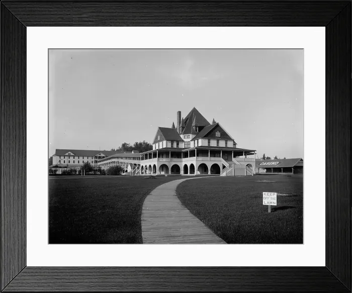 Framed Print : Ottawa Beach Hotel, Ottawa Beach, Mich. between 1900 and 1906. Creator: Unknown Framed Print : Ottawa Beach Hotel, Ottawa Beach, Mich. between 1900 and 1906. Creator: Unknown