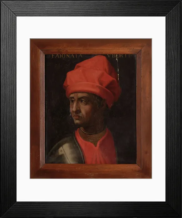 Framed Print : Portrait of Farinata degli Uberti (1212-1264). Creator: Dell'Altissimo, Cristofano (1525-1605)
