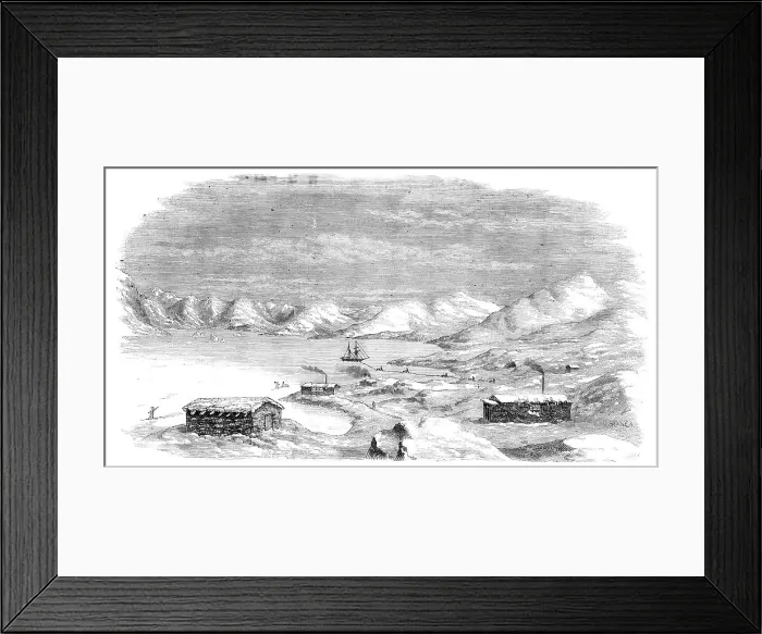 Framed Print : Lead Mine and Cryolite, in Arksul Ford, 1856. Creator: H. Crane Framed Print : Lead Mine and Cryolite, in Arksul Ford, 1856. Creator: H. Crane