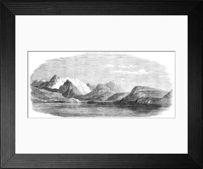 Framed Print : Fiord of Kangerlic, South Greenland, in the Month of August, 1856. Creator: Unknown Framed Print : Fiord of Kangerlic, South Greenland, in the Month of August, 1856. Creator: Unknown