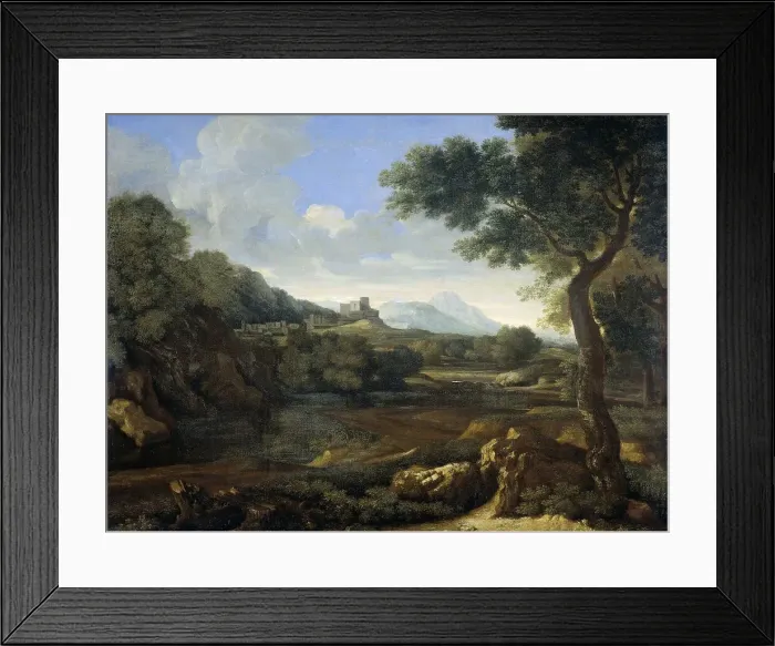 Framed Print : Landscape, 1640-1645. Creator: Gaspard Dughet Framed Print : Landscape, 1640-1645. Creator: Gaspard Dughet