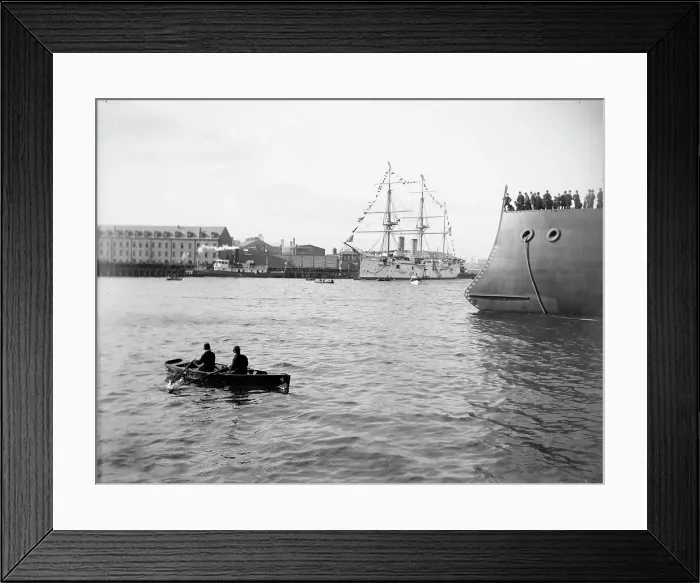 Framed Print : U.S.S. Chicago at launching of U.S.S. Maine, 1889. Creator: Unknown Framed Print : U.S.S. Chicago at launching of U.S.S. Maine, 1889. Creator: Unknown