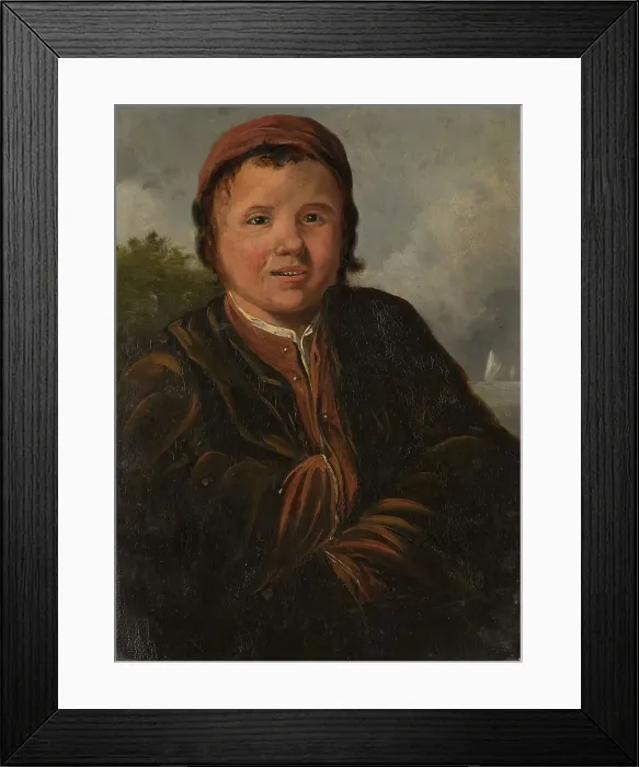 Framed Print : Fisherboy, 1800-1900. Creator: Unknown Framed Print : Fisherboy, 1800-1900. Creator: Unknown