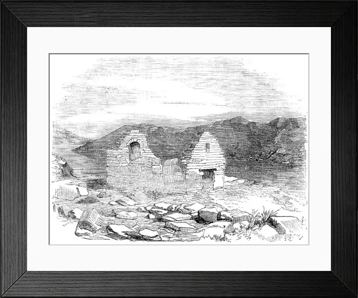 Framed Print : Ruins of Church, in the Fiord of Igaliko, 1856. Creator: Unknown Framed Print : Ruins of Church, in the Fiord of Igaliko, 1856. Creator: Unknown