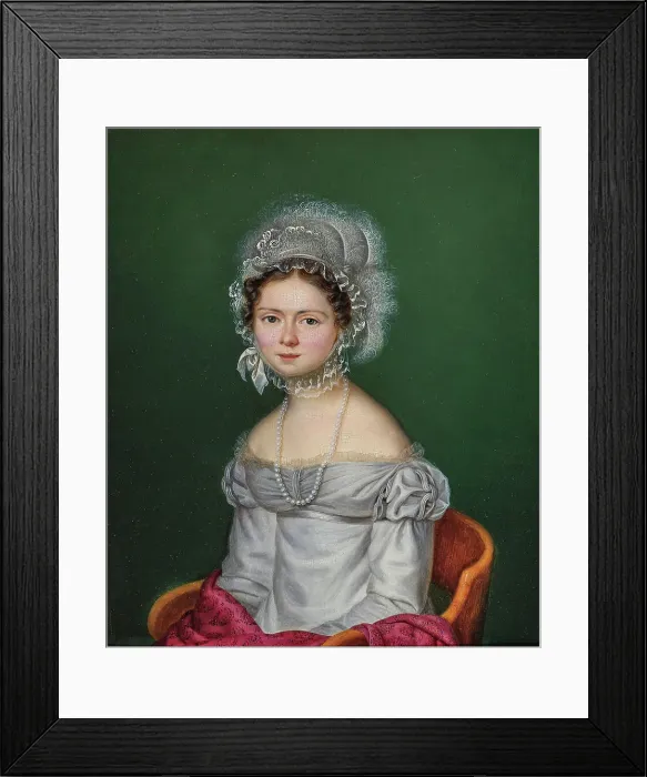 Framed Print : Portrait of Queen Pauline Therese of Württemberg (1800-1873), First quarter of 19th century. Creator: Stirnbrand, Franz Seraph (ca 1788-1882) Framed Print : Portrait of Queen Pauline Therese of Württemberg (1800-1873), First quarter of 19th century. Creator: Stirnbrand, Franz Seraph (ca 1788-1882)