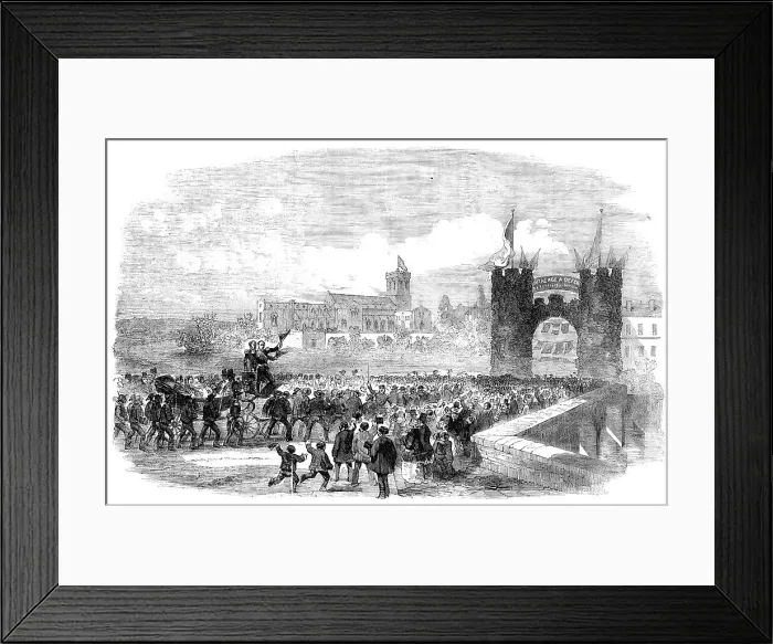 Framed Print : Reception of Admiral Sir Edmund Lyons at Christchurch, 1856. Creator: Unknown Framed Print : Reception of Admiral Sir Edmund Lyons at Christchurch, 1856. Creator: Unknown