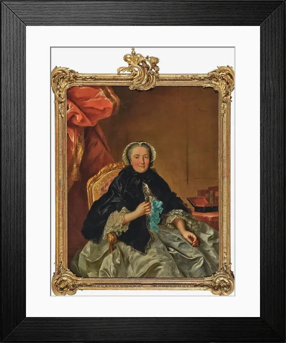 Framed Print : Countess Palatine Caroline of Nassau-Saarbrücken (1704-1774). Creator: Tischbein, Johann Heinrich, the Elder (1722-1789) Framed Print : Countess Palatine Caroline of Nassau-Saarbrücken (1704-1774). Creator: Tischbein, Johann Heinrich, the Elder (1722-1789)