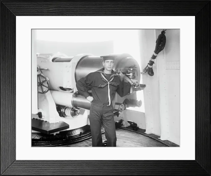 Framed Print : U.S.S. Chicago, one of the crew, between 1890 and 1901. Creator: Unknown Framed Print : U.S.S. Chicago, one of the crew, between 1890 and 1901. Creator: Unknown