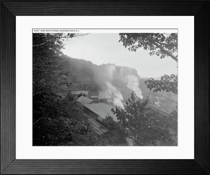 Framed Print : West end of tunnel, Manunka Chunk, N.J. between 1900 and 1906. Creator: Unknown Framed Print : West end of tunnel, Manunka Chunk, N.J. between 1900 and 1906. Creator: Unknown