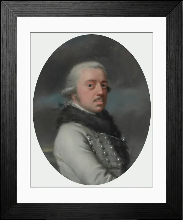 Framed Print : Portrait of Prince Eugen of Württemberg (1758-1822). Creator: Schröder, Johann Heinrich (1751-1812) Framed Print : Portrait of Prince Eugen of Württemberg (1758-1822). Creator: Schröder, Johann Heinrich (1751-1812)
