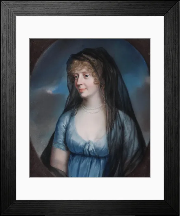 Framed Print : Portrait of Princess Louise of Stolberg-Gedern (1764-1834), Duchess of Saxe-Meiningen. Creator: Schröder, Johann Heinrich (1751-1812) Framed Print : Portrait of Princess Louise of Stolberg-Gedern (1764-1834), Duchess of Saxe-Meiningen. Creator: Schröder, Johann Heinrich (1751-1812)