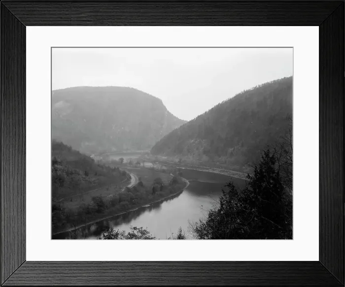 Framed Print : Delaware Water Gap from Winona Cliff, between 1900 and 1906. Creator: Unknown Framed Print : Delaware Water Gap from Winona Cliff, between 1900 and 1906. Creator: Unknown
