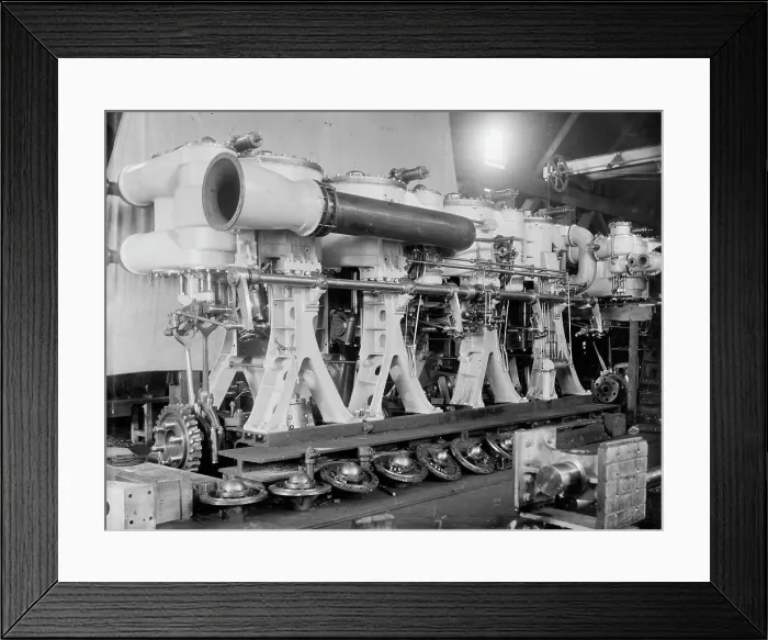Framed Print : U.S.S. Cincinnati, the engines, 1894. Creator: Unknown Framed Print : U.S.S. Cincinnati, the engines, 1894. Creator: Unknown