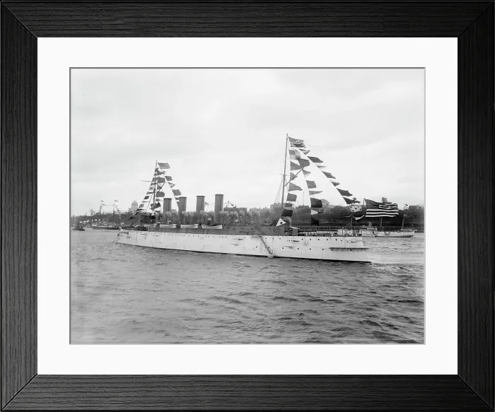 Framed Print : U.S.S. Columbia, between 1894 and 1901. Creator: Unknown Framed Print : U.S.S. Columbia, between 1894 and 1901. Creator: Unknown