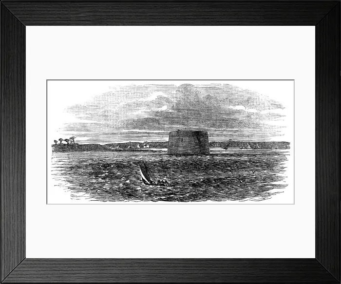 Framed Print : New Martello Tower, at the Fair-Way of the Thames and Medway, 1856. Creator: Unknown Framed Print : New Martello Tower, at the Fair-Way of the Thames and Medway, 1856. Creator: Unknown
