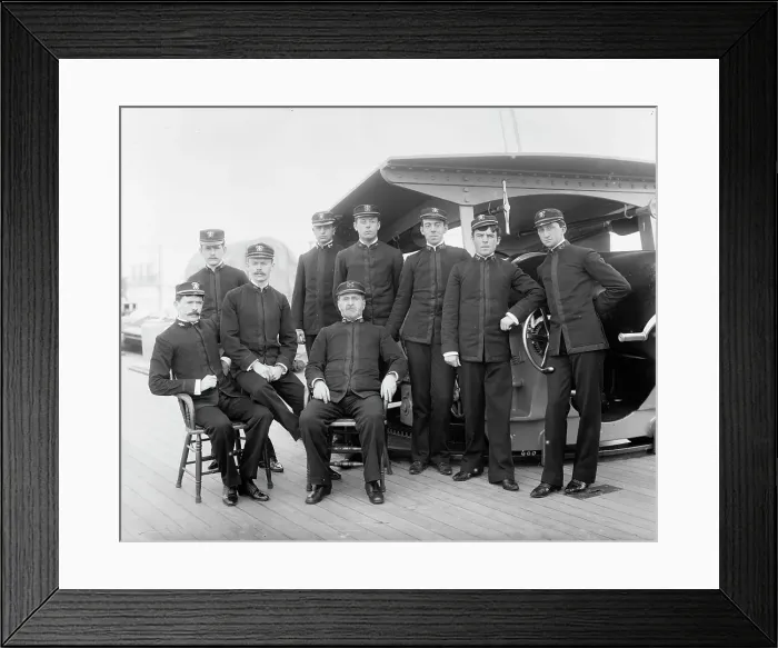 Framed Print : U.S.S. Columbia, group of officers, between 1894 and 1901. Creator: Unknown Framed Print : U.S.S. Columbia, group of officers, between 1894 and 1901. Creator: Unknown