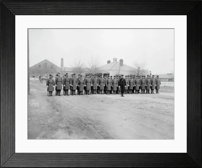 Framed Print : U.S.S. Columbia, marines, between 1894 and 1901. Creator: Unknown Framed Print : U.S.S. Columbia, marines, between 1894 and 1901. Creator: Unknown
