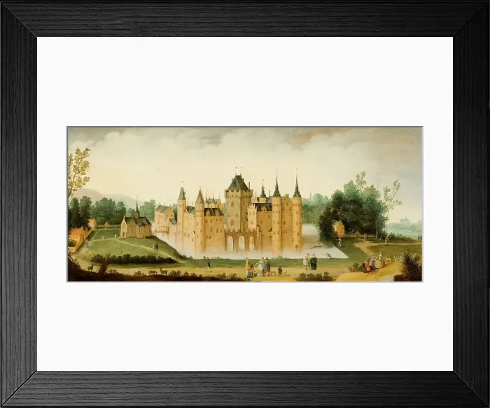 Framed Print : View of the Castle of Egmond aan den Hoef, c.1638. Creator: Claes Jacobsz van der Heck Framed Print : View of the Castle of Egmond aan den Hoef, c.1638. Creator: Claes Jacobsz van der Heck