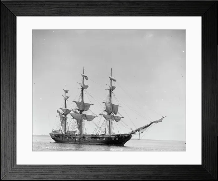 Framed Print : U.S.S. Constellation, between 1890 and 1901. Creator: Unknown Framed Print : U.S.S. Constellation, between 1890 and 1901. Creator: Unknown
