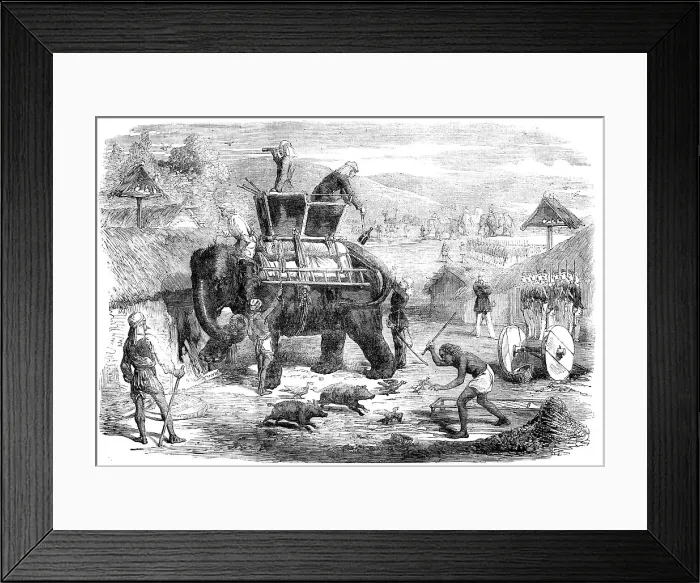Framed Print : Searching for Rebel Santhals, 1856. Creator: Unknown Framed Print : Searching for Rebel Santhals, 1856. Creator: Unknown