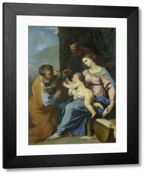 Framed Print : The Holy Family, 1640-1660. Creator: Raffaello Vanni Framed Print : The Holy Family, 1640-1660. Creator: Raffaello Vanni
