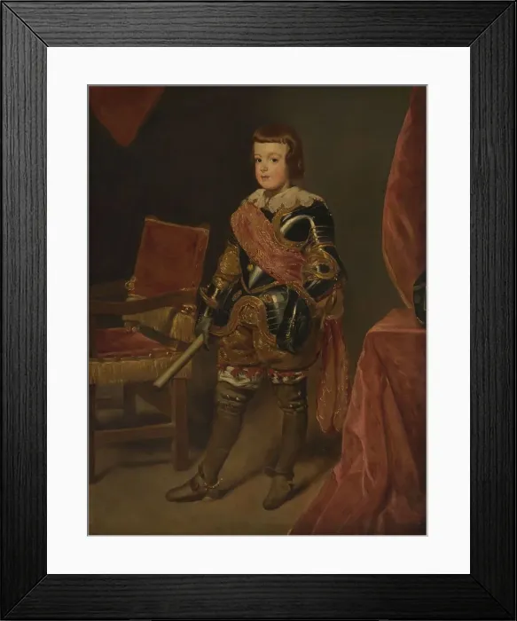 Framed Print : Portrait of Prince Baltasar Carlos, Son of the Spanish King Philip IV, at approx... 1639-1645. Creator: Juan Battista Martinez del Mazo Framed Print : Portrait of Prince Baltasar Carlos, Son of the Spanish King Philip IV, at approx... 1639-1645. Creator: Juan Battista Martinez del Mazo