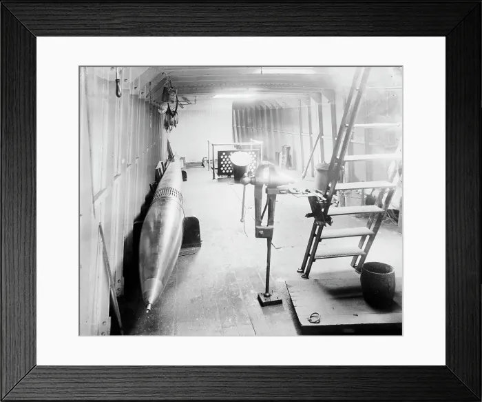 Framed Print : Destroyer between decks, between 1882 and 1901. Creator: Unknown