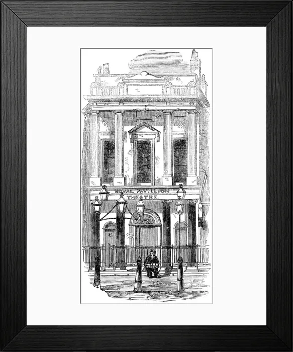 Framed Print : Exterior of the [Royal] Pavilion Theatre, Whitechapel, 1856. Creator: Unknown