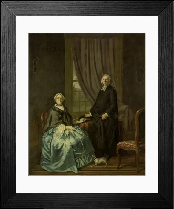 Framed Print : Portrait of Petrus Bliek, Remonstrant Minister in Amsterdam, with his Wife Cornelia Drost, 1771. Creator: Hendrik Pothoven Framed Print : Portrait of Petrus Bliek, Remonstrant Minister in Amsterdam, with his Wife Cornelia Drost, 1771. Creator: Hendrik Pothoven