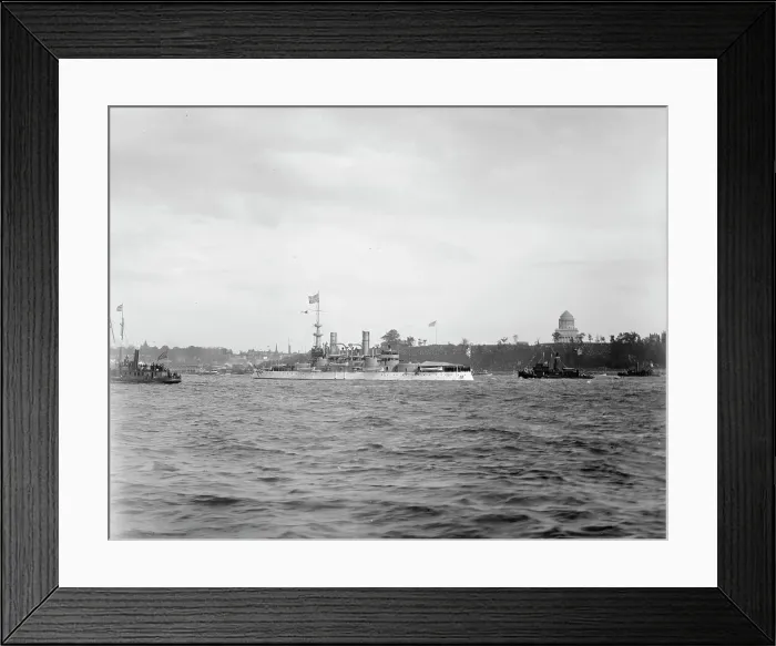 Framed Print : U.S.S. Indiana, Dewey Naval Parade, 1899. Creator: Unknown Framed Print : U.S.S. Indiana, Dewey Naval Parade, 1899. Creator: Unknown