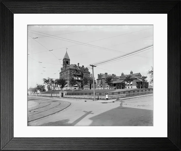 Framed Print : Moses Taylor Hospital, Scranton, Pa. between 1900 and 1906. Creator: Unknown Framed Print : Moses Taylor Hospital, Scranton, Pa. between 1900 and 1906. Creator: Unknown