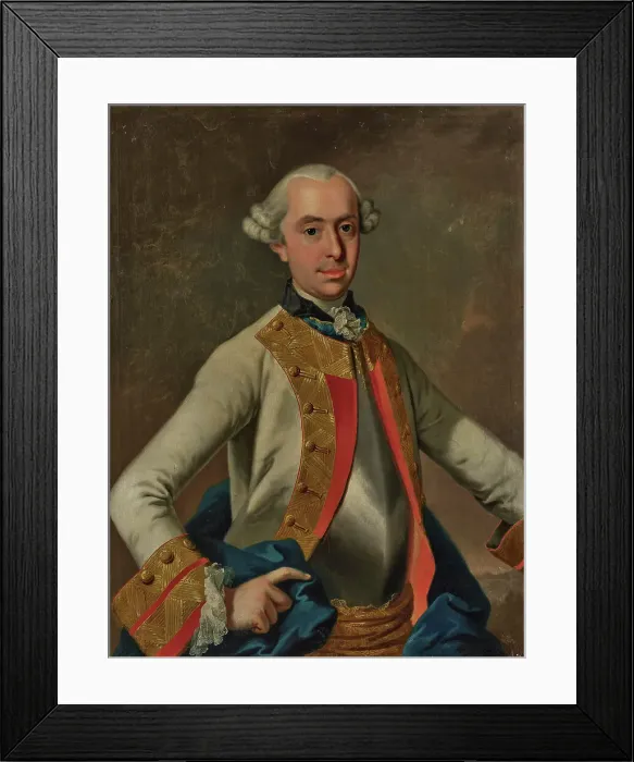 Framed Print : Portrait of Prince Christian Carl of Stolberg-Gedern (1725-1764), 18th century. Creator: Anonymous Framed Print : Portrait of Prince Christian Carl of Stolberg-Gedern (1725-1764), 18th century. Creator: Anonymous
