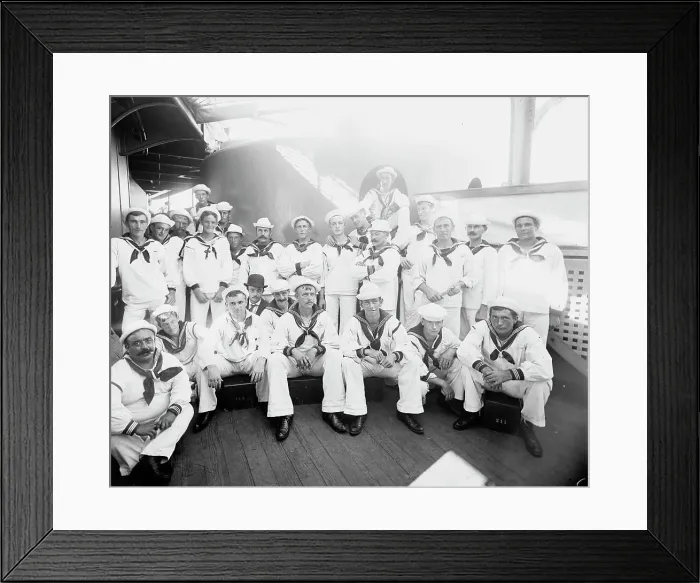 Framed Print : U.S.S. Indiana, group of sailors, 1898 Sept 3. Creator: Unknown
