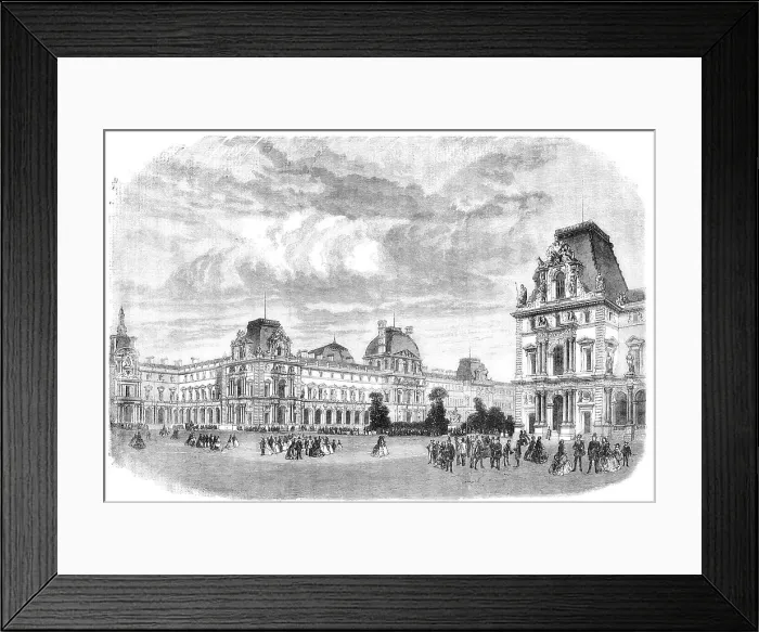Framed Print : New Court of the Louvre, Paris, 1856. Creator: Unknown Framed Print : New Court of the Louvre, Paris, 1856. Creator: Unknown