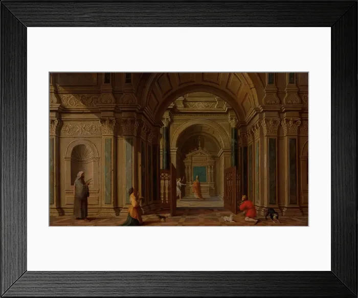 Framed Print : The Archangel Gabriel Appearing to Zacharias, 1625. Creator: Nicolaes de Gyselaer Framed Print : The Archangel Gabriel Appearing to Zacharias, 1625. Creator: Nicolaes de Gyselaer