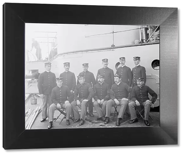 U.S.S. Indiana, group of marines, between 1895 and 1901. Creator: Unknown